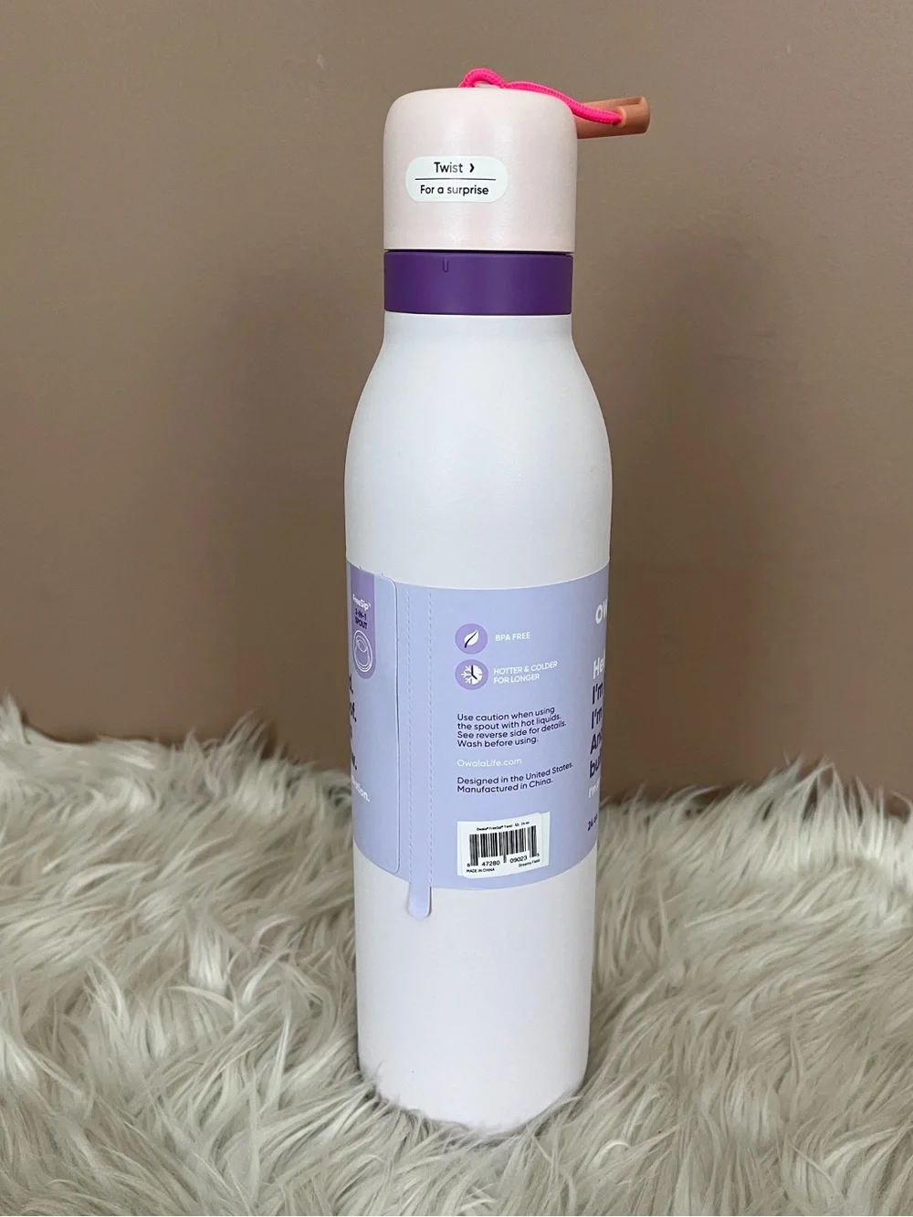 {Owala} FreeSip Twist Cap Stainless Steel Water Bottle 24 fl oz in Dreamy Field - Picture 4 of 10